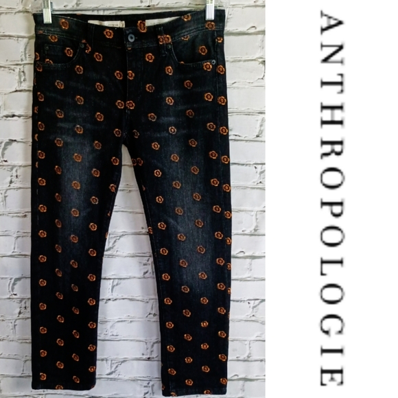 🔥SOLD🔥 ANTHROPOLOGIE PILCRO Embroidered Jeans - Picture 1 of 11
